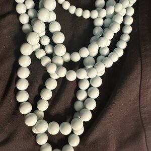 Plunder Light Gray Beaded Necklace